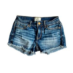 BKE dark wash womens denim shorts